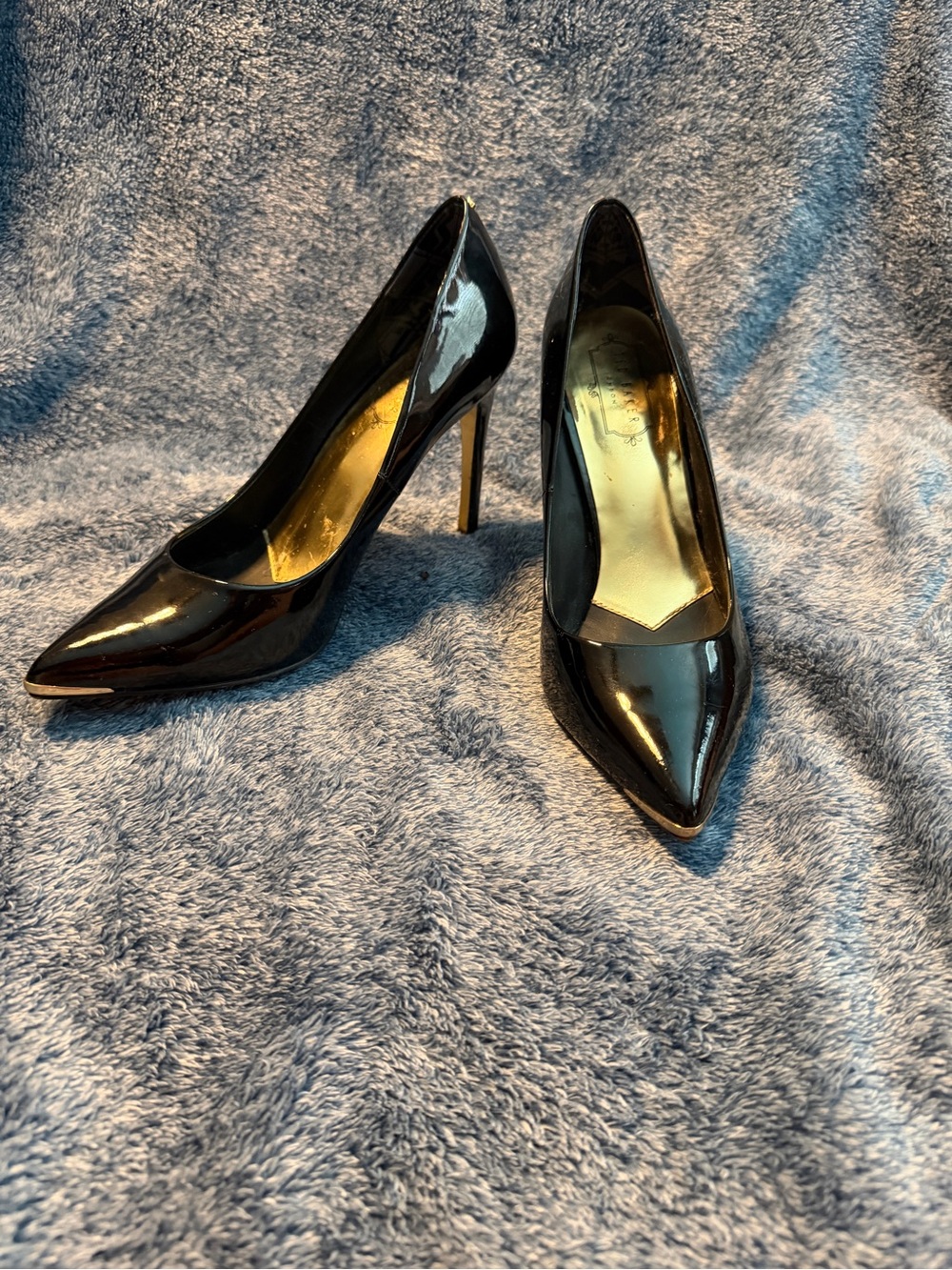 Ted Baker Black Patent Pointed-Toe Stiletto Pumps